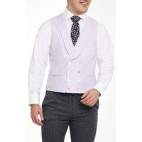 Dobell Men's Lilac Twill Double Breasted Shawl Lapel Morning Suit Waistcoat | Size: 3XL