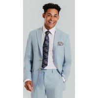 Dobell Men's Light Blue Peak Lapel Suit Jacket | Size: 46R