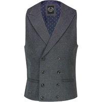 XPOSED Men's Elegant Double Breasted Waistcoat in Charcoal | Size: 42