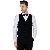 XPOSED Men's MAX Waistcoat - Elegant Double-Breasted Design in Black | Size: 50