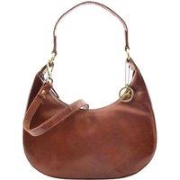 Bruges Chestnut Real Leather Shoulder Hobo Bag