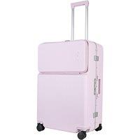 JLY Medium Suitcase 24' Inch Hard Shell Checked Luggage - Lightweight, Durable with Built-in Cupholder, TSA Lock, Dual Spinner Wheels in Purple