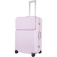 JLY Large Suitcase 26' Inch Hard Shell Checked Luggage - Lightweight, Durable with Built-in Cupholder, TSA Lock, Dual Spinner Wheels in Purple