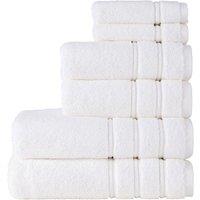 CHRISTY 'Antalya' 100% Turkish Cotton 6 Piece Luxury Family Towel Set in White