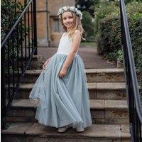 UK Flower Girl Boutique Girl's Bohemian Classic Sleeveless Dress - Pistachio in Light Green | Size: 3-4 Years