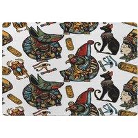 Benjamin Tate Design Queen Cleopatra. History Background Designer Rug in Natural | Size: Large