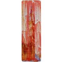 Benjamin Tate Design Crazy Red Ben Runner Rug in Natural | Size: 67 cm x 230 cm
