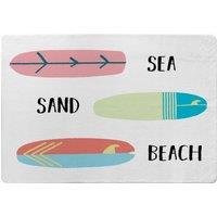 Benjamin Tate Design Sea, Sand, Surf, Beach Designer Rug in Natural | Size: Large
