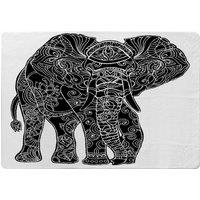 Benjamin Tate Design Elephant Silhouette Designer Rug in Natural | Size: Large