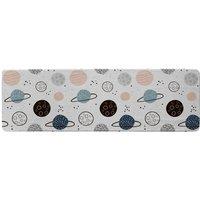 Benjamin Tate Design Child Hand Drawn Space Elements Runner Rug in Natural | Size: 67 cm x 230 cm