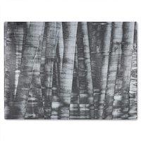 Benjamin Tate Design Black & White Bamboo Glass Chopping Board in Natural