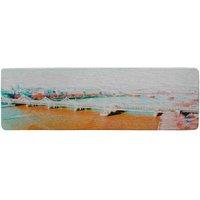 Benjamin Tate Design London Eye Veiw Orange Runner Rug in Natural | Size: 67 cm x 230 cm