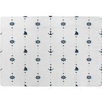 Benjamin Tate Design Anchor Wheel Sailboat Rug in Natural | Size: Large