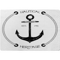 Benjamin Tate Design Nautical Anchor Rug in Natural | Size: Large