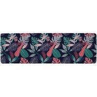 Benjamin Tate Design Tropical Plant Leaves Runner Rug in Natural | Size: 67 cm x 230 cm