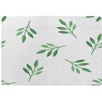 Benjamin Tate Design Green Leaf Designer Rug in Natural | Size: Large
