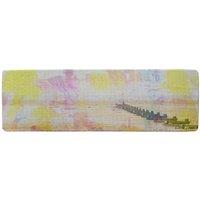 Benjamin Tate Design Colourful Beach Runner Rug in Natural | Size: 67 cm x 230 cm