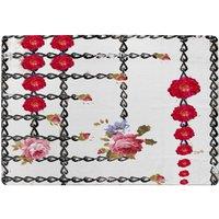 Benjamin Tate Design Roses & Chains Designer Rug in Natural | Size: Large