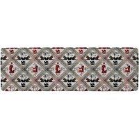Benjamin Tate Design Egyptian Hieroglyphs In Red & Black Runner Rug in Natural | Size: 67 cm x 230 cm