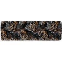 Benjamin Tate Design African Print Runner Rug in Natural | Size: 67 cm x 230 cm