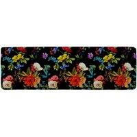 Benjamin Tate Design Bright Vibrant Flowers Runner Rug in Natural | Size: 67 cm x 230 cm