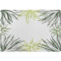 Benjamin Tate Design Green Leaf Border Designer Rug in Natural | Size: Large