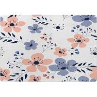Benjamin Tate Design Pink & Blue Flowers Designer Rug in Natural | Size: Large