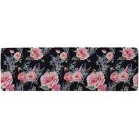 Benjamin Tate Design Watercolour Painting Of Flowers Runner Rug in Natural | Size: 67 cm x 230 cm