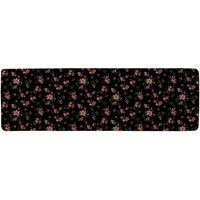 Benjamin Tate Design Beautiful Pink Flowers Runner Rug in Natural | Size: 67 cm x 230 cm