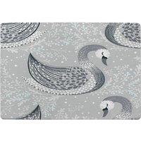 Benjamin Tate Design Decorative Swans Designer Rug in Natural | Size: Large