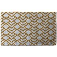 Benjamin Tate Design Geometric Scales Designer Kitchen Towel in Gold