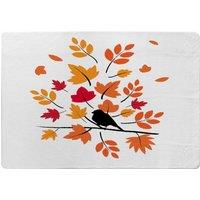 Benjamin Tate Design Autumn Bird On Branch Rug in Natural | Size: Large