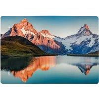 Benjamin Tate Design Fantastic Evening Panorama Of Bachalp Lake Designer Rug in Natural | Size: Large