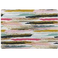 Benjamin Tate Design Coloured Stripes & Spots Rug in Natural | Size: Large