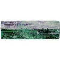 Benjamin Tate Design Classic Green Countryside Runner Rug in Natural | Size: 67 cm x 230 cm