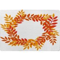 Benjamin Tate Design Orange & Red Autumn Leaves Designer Rug in Natural | Size: Large