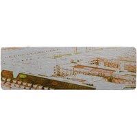 Benjamin Tate Design Chimney Tops Brown Runner Rug in Natural | Size: 67 cm x 230 cm