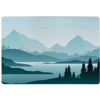 Benjamin Tate Design Abstract Mountain Landscape Designer Rug in Natural | Size: Large