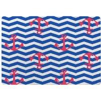Benjamin Tate Design Anchors On Zig Zag Stripes Rug in Natural | Size: Large