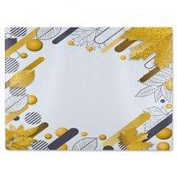 Benjamin Tate Design Geometric Pattern Glass Chopping Board in Natural