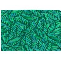 Benjamin Tate Design Green Leaves Pattern Designer Rug in Natural | Size: Large