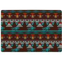 Benjamin Tate Design Ethnic Silhouettes Designer Rug in Natural | Size: Large