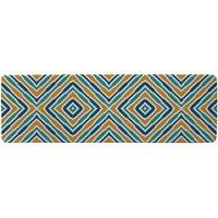 Benjamin Tate Design Ethnic Geometric Figures Runner Rug in Natural | Size: 67 cm x 230 cm
