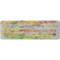 Benjamin Tate Design Flower Burst Runner Rug in Natural | Size: 67 cm x 230 cm