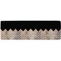 Benjamin Tate Design Marble Zig Zag Pattern Runner Rug in Natural | Size: 67 cm x 230 cm