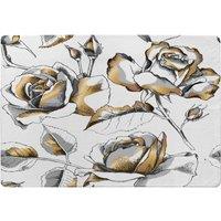 Benjamin Tate Design Golden Roses Designer Rug in Natural | Size: Large