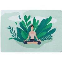 Benjamin Tate Design Woman Meditating Designer Rug in Natural | Size: Large