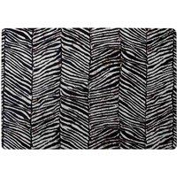 Benjamin Tate Design Zebra Grunge Print Rug in Natural | Size: Large