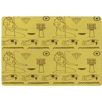 Benjamin Tate Design Pattern Of Egyptian Hieroglyphics Designer Rug in Natural | Size: Large
