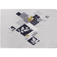 Benjamin Tate Design Geometric Squares & Leaves Rug in Natural | Size: Large